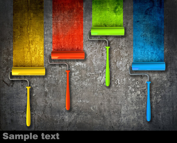 Краска ролик нарисовать палитру
.