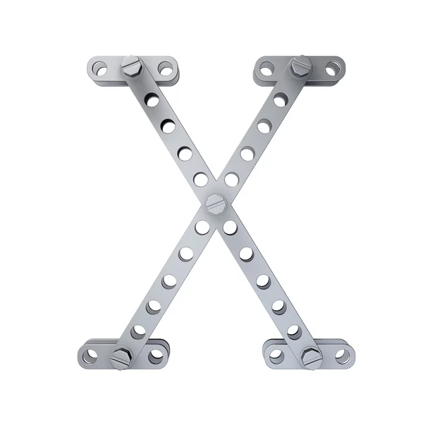 Metallic letter (X) — Stock Photo, Image