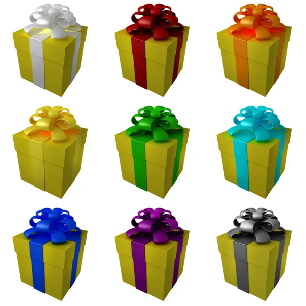 Sarı hediye kutuları