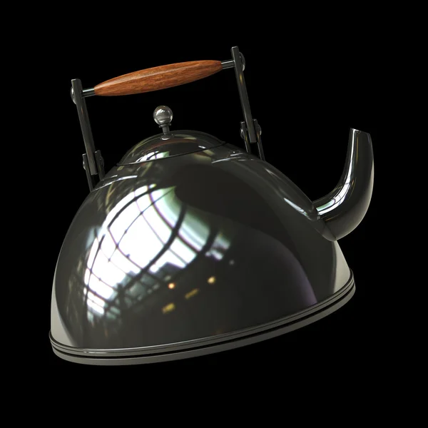Steel teapot. — Stock Photo, Image