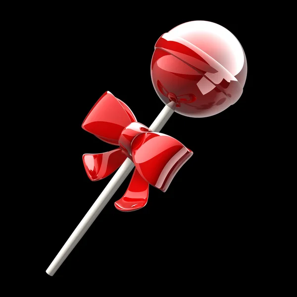 Cukierki słodkie i czerwony dziób. render 3d w wysokiej rozdzielczości — Zdjęcie stockowe