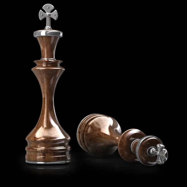 Chess king wooden — Stock Photo, Image