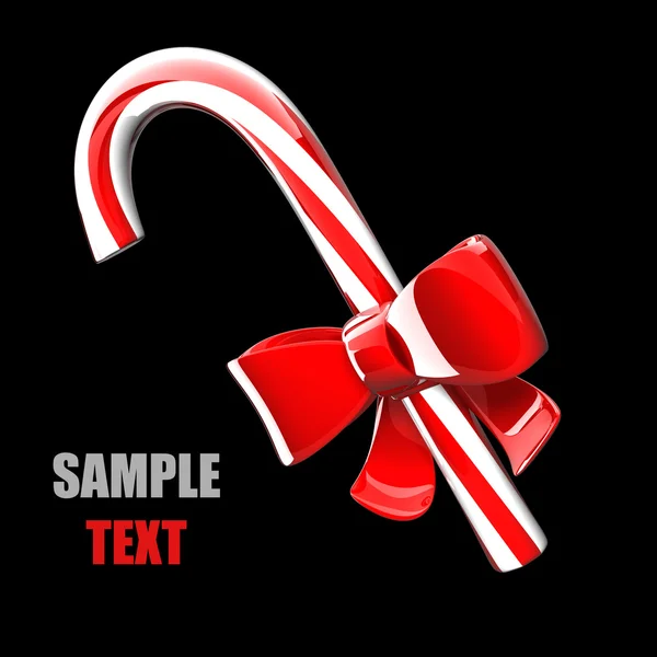 Christmas Candy sweet and red bow. High resolution 3d render — Stock Photo, Image