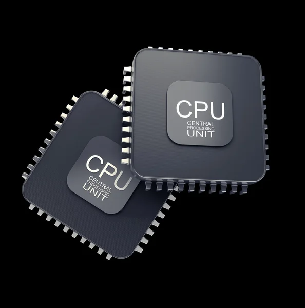 处理器单元 cpu 概念 3d 渲染高分辨率 — 图库照片