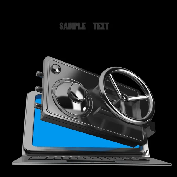 Abstract laptop safe (concept) — Stock Photo, Image