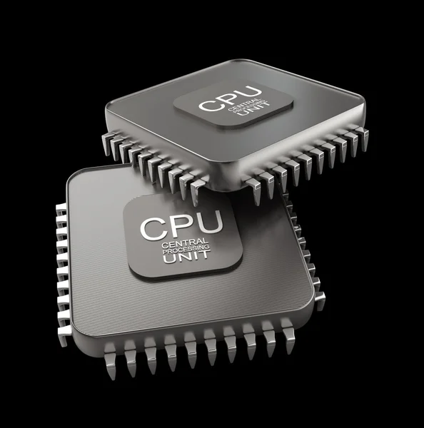 Dator mikrochip cpu — Stockfoto