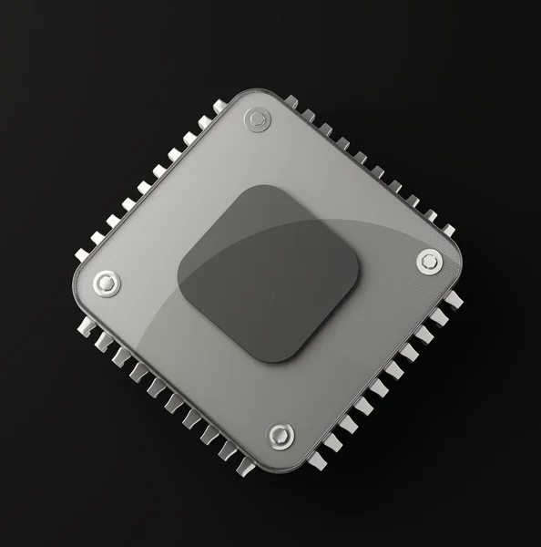 Procesor jednostki cpu koncepcja 3d render wysokiej rozdzielczości — Zdjęcie stockowe