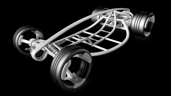 Concept auto frame. hoge resolutie 3d render — Stockfoto