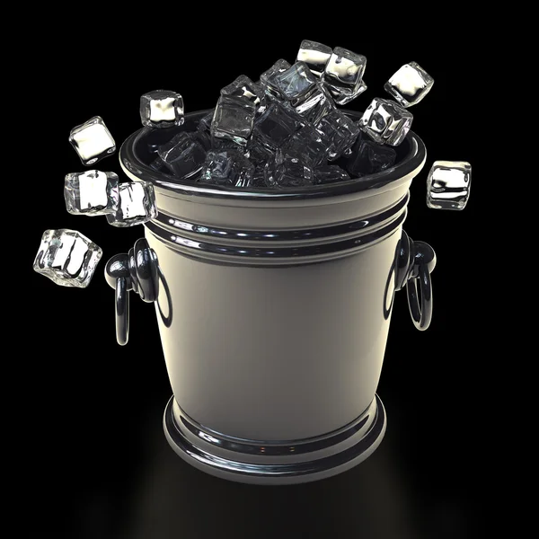 Full of ice bucket — Stock Photo, Image