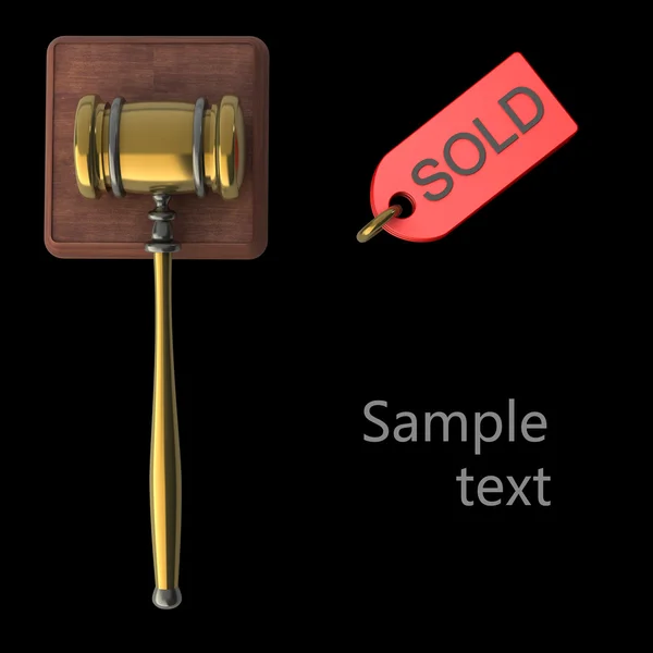 Auction gavel — Stock Photo, Image