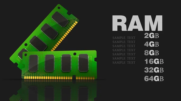 Tarjeta de memoria RAM — Foto de Stock