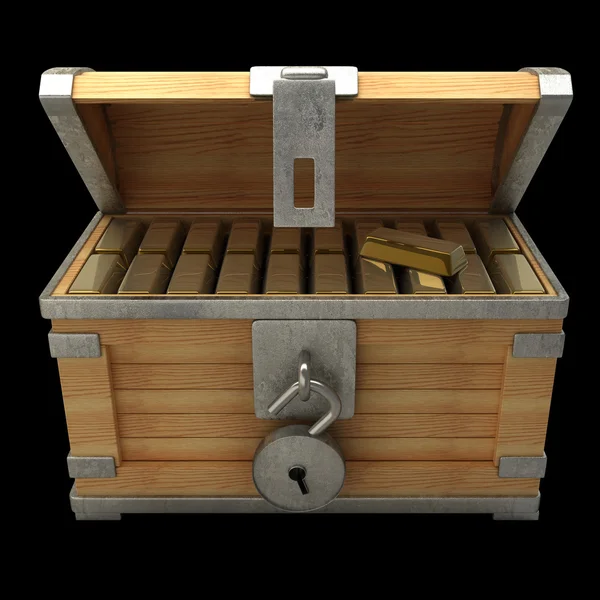 altın antika ahşap sandık