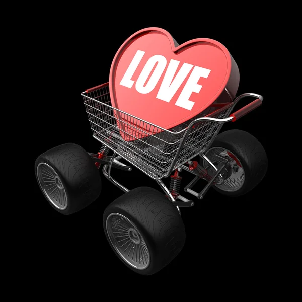 kavram seviyorum büyük araba tekerleği ile sepeti