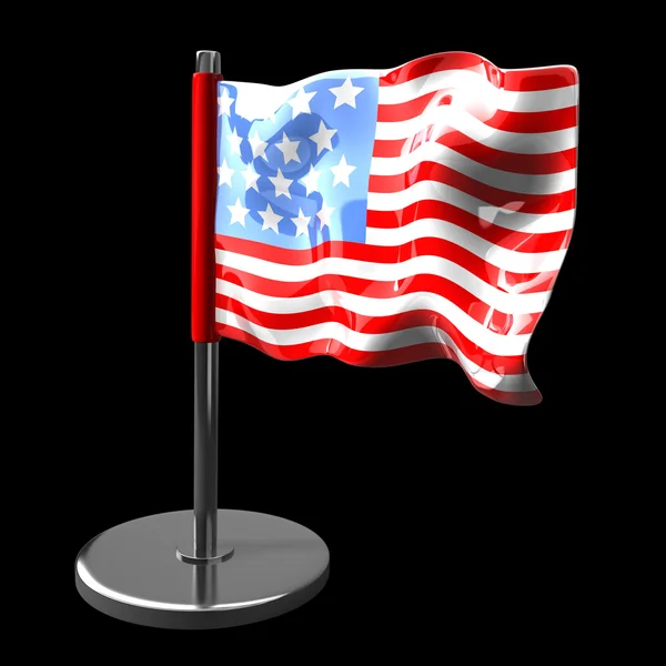 3D-usa vlag — Stockfoto