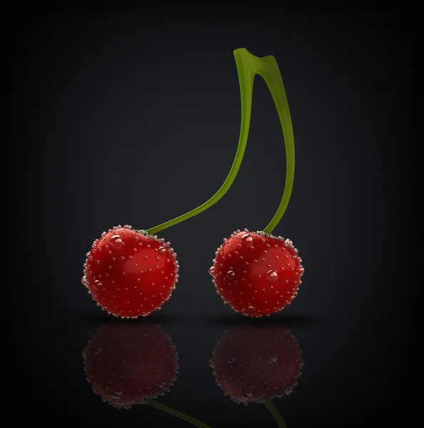 A pair of cherries High resolution 3D — Stock Photo, Image
