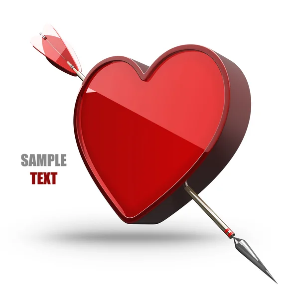 Heart with arrow — Stock Photo, Image