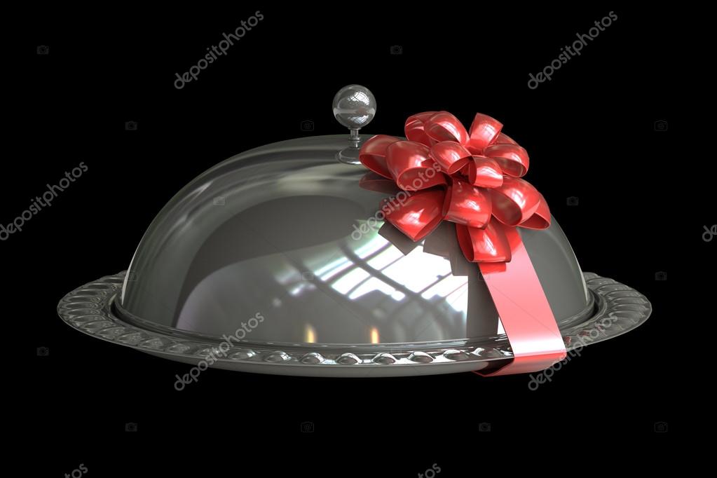 Gift ribbon bow, Stock image