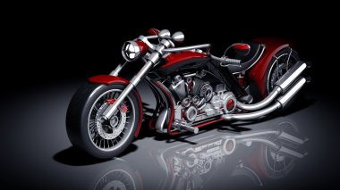 konsept motosiklet. yüksek çözünürlükte 3d