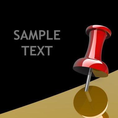 siyah arka plan üzerine izole kırmızı raptiye