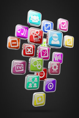 Apps kutsal kişilerin resmi yüksek çözünürlükte 3d render