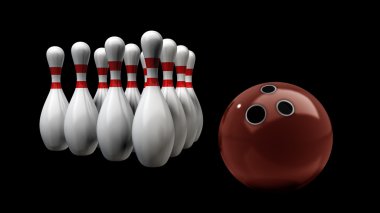 Bowling 3D render