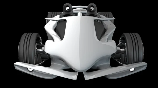 Спортивный автомобиль, изолированный на черном 3D рендере — стоковое фото