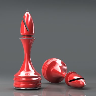 Satranç kırmızı memur