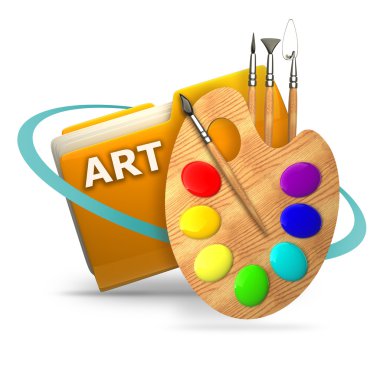 sanat simge ile sarı klasör