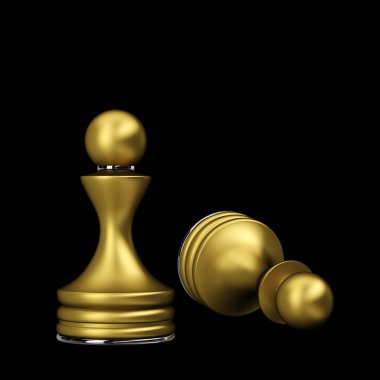 Altın satranç piyon