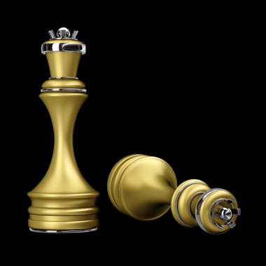 3D Satranç golden queen