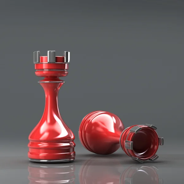 Σκάκι κόκκινο κάστρο — Stockfoto