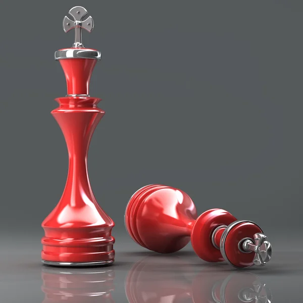 Kırmızı satranç king — Stok fotoğraf