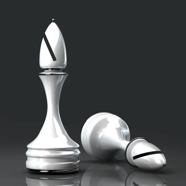 Oficial blanco de ajedrez — Foto de Stock