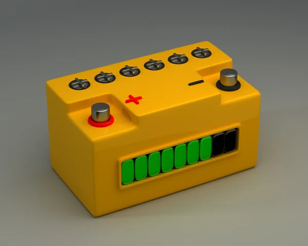 Gele batterij voor auto — Stockfoto