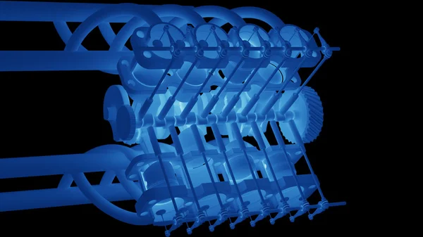 Motore 3d tecnologia di sfondo — Foto Stock