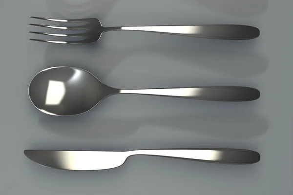 Fork, knife and spoon — Stock Photo, Image