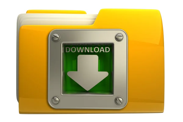 Folder and arrow icon — Stock Photo, Image