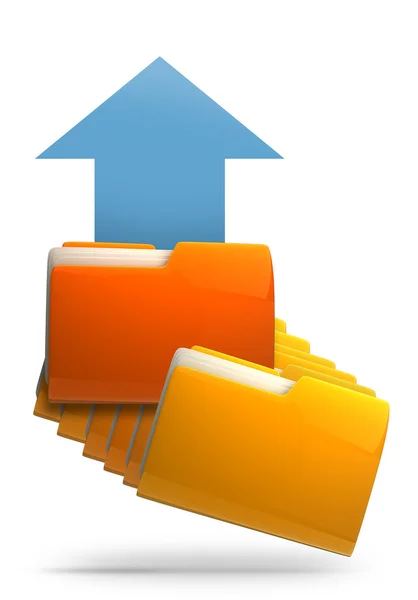 Folder and arrow icon — Stock Photo, Image