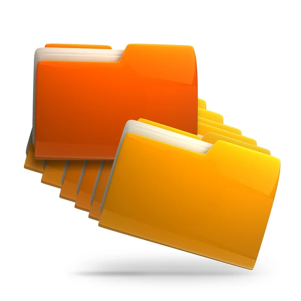 Yellow folder icon — Stock Photo, Image