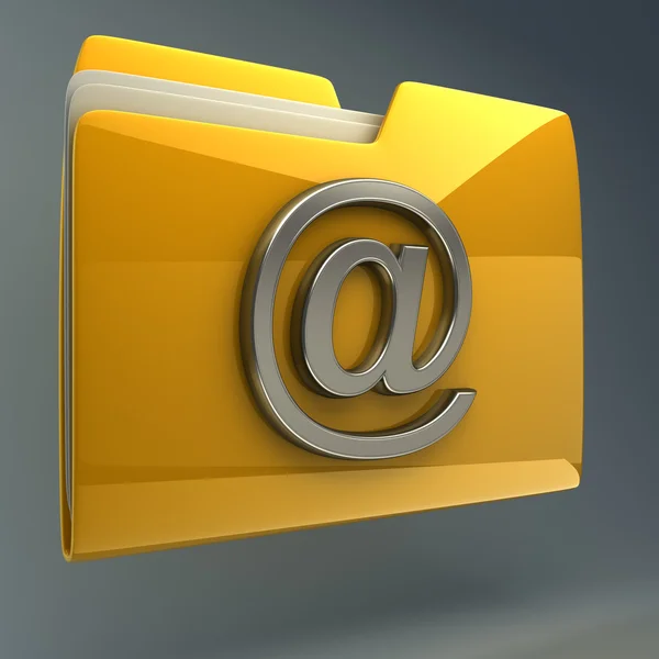 Folder with mail symbol — Stock Photo, Image