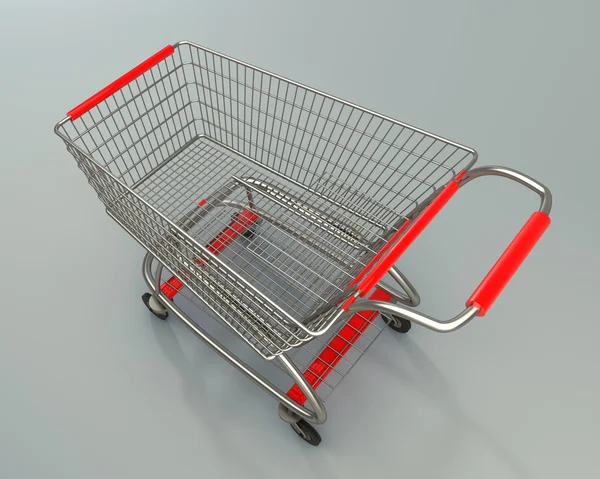 Carrello vuoto ad alta risoluzione 3d render — Foto Stock