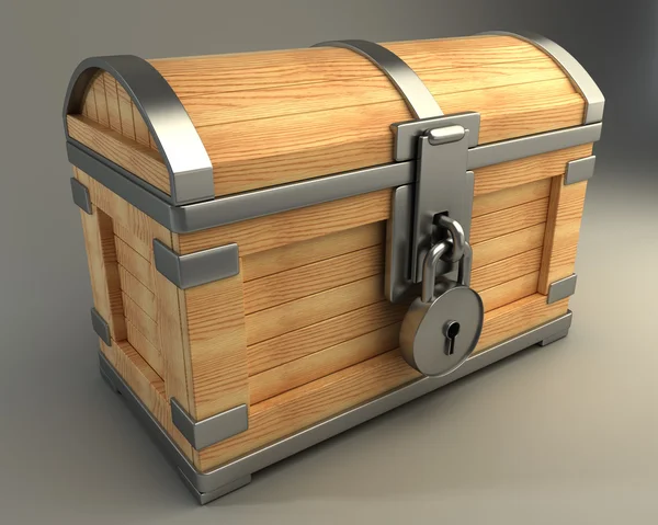 Vintage wooden chest — Stock Photo, Image