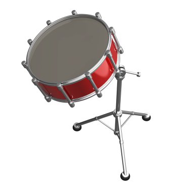 Kırmızı drum kit.