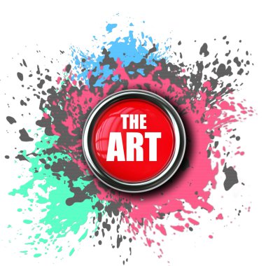 Kırmızı düğmeye sanat portre