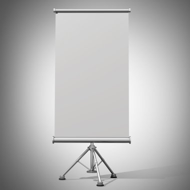 Boş sunum veya projektör silindir ekran