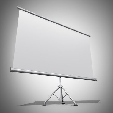 Boş sunum veya projektör silindir ekran
