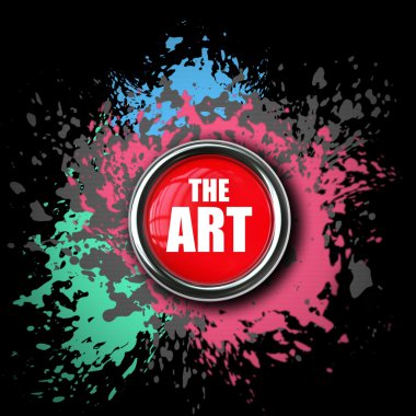 Kırmızı düğmeye sanat portre