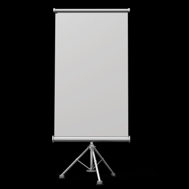 Boş sunum veya projektör silindir ekran