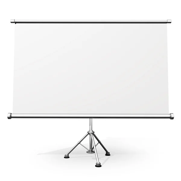 Blank presentation or projector roller screen — Stock Photo, Image