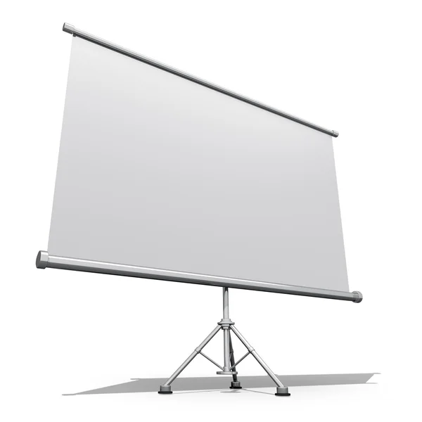 Blank presentation or projector roller screen — Stock Photo, Image